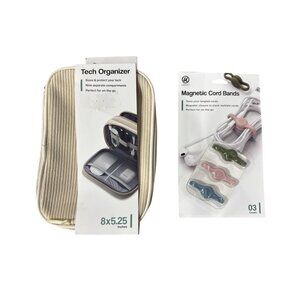 U BRANDS Tech Organizer & Magnetic Cord Bands (2-piece bundle)